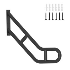 Ironlux 25 U-Shaped Handrails For Outdoor 1-3 Steps Upgraded Bent Black Wall