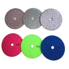 4″ 3 Step Diamond Polishing Pads Granite Marble Stone Wet Dry