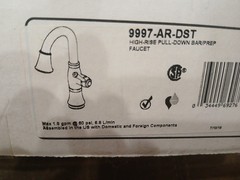 DELTA Bar/Prep Faucet Pull-Down artic stailnless 9997-AR-DST Chrome Pullout