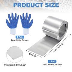 1060 Aluminum Flashing Roll, 118″ X2″ X0.02″ Aluminum Roof Panels
