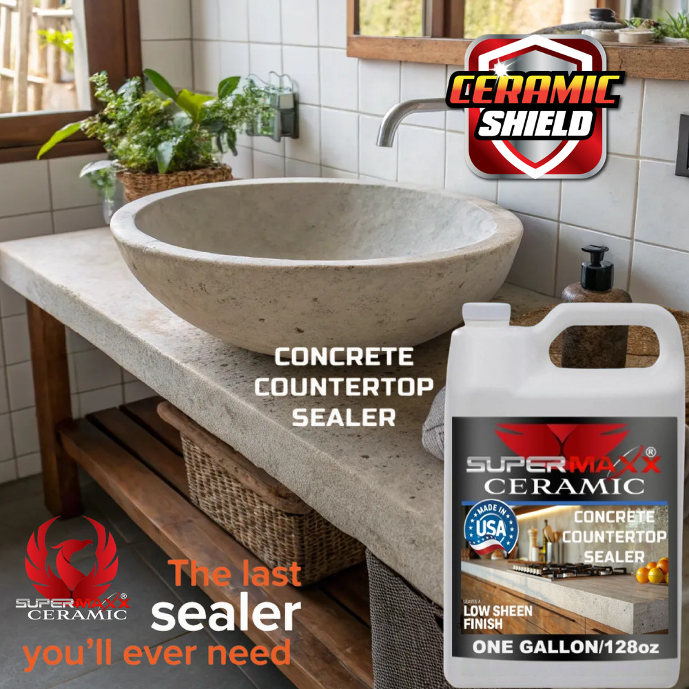 CONCRETE COUNTERTOP CLEAR SEALER ADVANCED CERAMIC/SILOXANE FORMULA – ONE GALLON