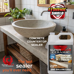 CONCRETE COUNTERTOP CLEAR SEALER ADVANCED CERAMIC/SILOXANE FORMULA – ONE GALLON