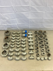 Assorted Galvanized Pipe Fittings, *Lot of (62) Pcs* (New/Used)