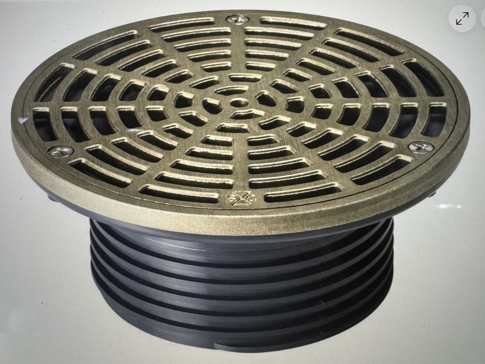 Sioux Chief 832-4HNR 6-1/2″ Round Bronze Strainer, Floor Drain Finish Fixture