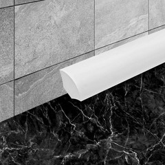 Miuwauer Flexible Quarter Round Molding Self Adhesive White 10 Ft Peel And