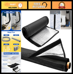 Mini Split HVAC Insulation Wrap 600D Oxford Reflective Foil Cover 78.7x10in, Wat