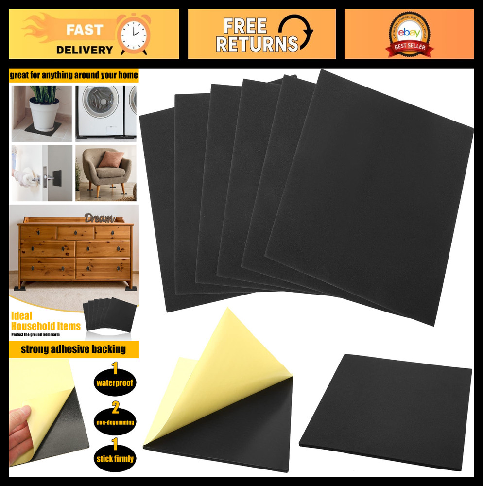8 Pcs Adhesive Foam Padding Sheets – Self-Stick EVA Insulation, Anti-Vibration R