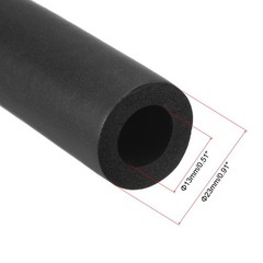 Foam Tubing for Handle Grip, Pipe Insulation, 1/2″(13mm) ID 23mm OD 2m Black