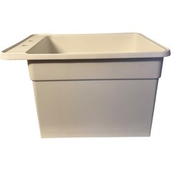 Mustee Lil’ Tub 21CP Laundry Tub Combo 18in Single Basin White Missing Lines
