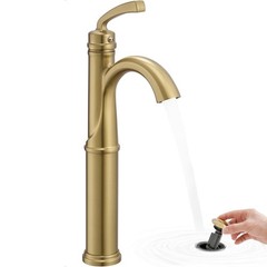 HOIGY HY-BF-16H-NG1 Gold Vessel Sink Faucet One Hole 1 Handle Arched Spout