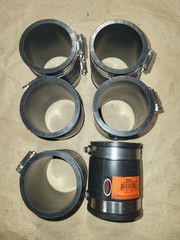 Lot of 6 New 2″ Flexible PVC Rubber Coupling Connectors PASCO 5622