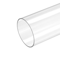 MECCANIXITY Plastic Pipe Rigid Polycarbonate Round 2.8″IDx3″ODx17″, Clear