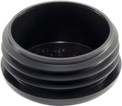 2-1/2 Round Black Plastic End Caps 2.5 OD 14-20Ga (2.34 -2.43 ID) Fitness Eq