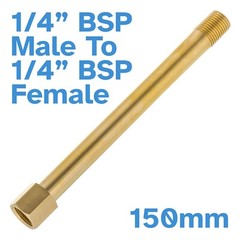 150mm 1/4″ BSP Male To Female Thread Brass Pipe Extension Fitting Connector