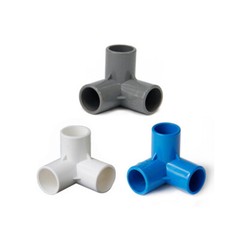 3-Way Elbow PVC Pipe Fitting Adhesive Sleeve Metric Aquarium Pond Tank 20mm-50mm
