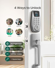 DESLOC C110 Fingerprint Smart Front Door Lock Set with Handle Keyless Entry D…