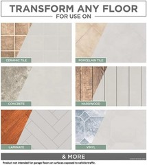 Rust-Oleum HOME Floor Coating, Top Coat (50 VOC), Semi-Gloss, Quart – 358870