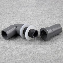 PVC Pipe Fitting Tank Connector Bulkhead 90° Elbow Straight 20-63mm For Aquarium