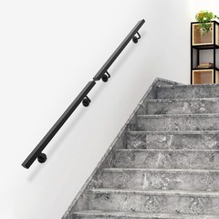 Stainless Steel Stair Rail 60″ – Pre-Drilled for Wood, Brick & Concrete Walls
