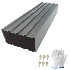 20 Pcs Metal Roof Panels 61.02″x18.9″ Galvanized Steel Corrugated Roofing Sheets