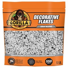 Gorilla Garage Floor Coating Decorative Flakes – Gray, Black & Flakes, Gray