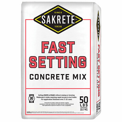 Sakrete 65305535 Fast Setting Concrete Mix, 50 Lbs. – Quantity 1