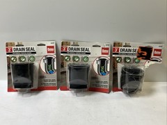 Lot Of (3) Oatey General Purpose Floor Drain Seal General Purpose Black 43747