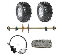 44″ Complete Go Kart Rear Axle Kit 530 Sprocket & Hub Brake Assembly