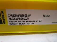 Kennametal XNGJ535ANSNGD3W KC725M Carbide Milling Insert TiN/TiCN Finish QTY 5