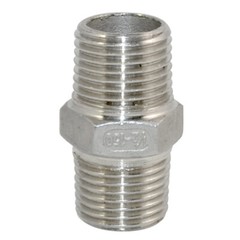 1/2″ 1/2 in NPT Stainless Steel 304 Pipe Thread Male Hex Nipple Fitting Adapter