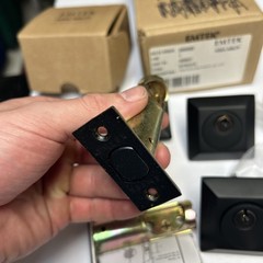 Emtek Assa Abloy Deadbolt Lock Set Oil Rubbed Bronze Black Used