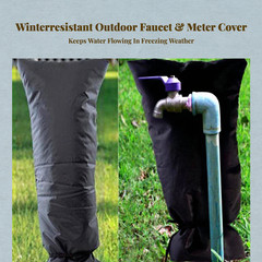 Outdoor Faucet Cover, Freeze Protection, Insulated, Winter
