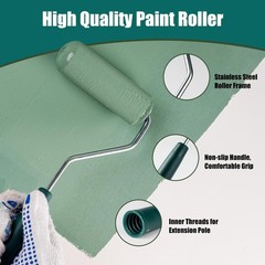 YiBaiBrush Paint Roller Kit, 15 Pack, 4 Inch Roller, Small Paint…