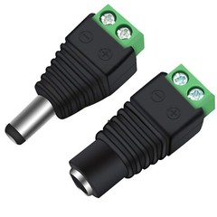 inShareplus 10 Pairs 12V Male and Female 2.1×5.5mm DC Power Jack Plug Adapter…