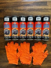 Aervoe 512 Engine Enamel Paint Black Flat 12-Oz 6-Pack 3 Torque Gloves