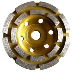 7″ Heavy Duty 28 segment 2 Piece Diamond Grinding cup concrete masonry smoothing