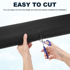 Pipe Insulation Foam Tube, 60mm ID 30mm Thick 6.6Ft Pipe Cover Wrap Roll [Black]