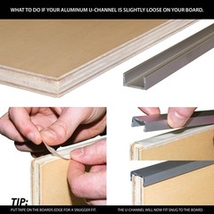 Outwater Mill Finish 1/4” Inside Dimension Aluminum U-Channel -1-Parent