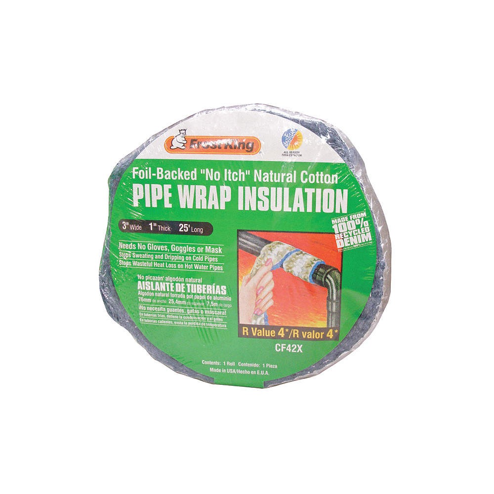 FROST KING CF42X Pipe Wrap,1 In T,3 In. W x 25 ft. 48H492
