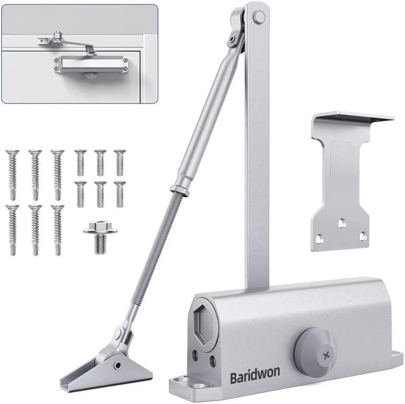 Door Closers Commercial, Heavy Duty Door Closer No Slam, Hydraulic Door Soft Clo