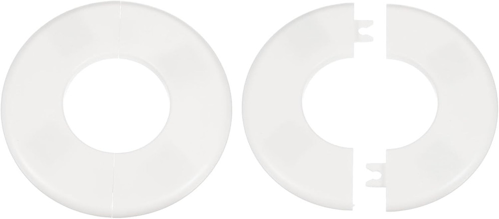 2Pcs Wall Split Flange 51Mm/2″ Self-Adhesive Plumbing Cover Plates ABS Plastic r