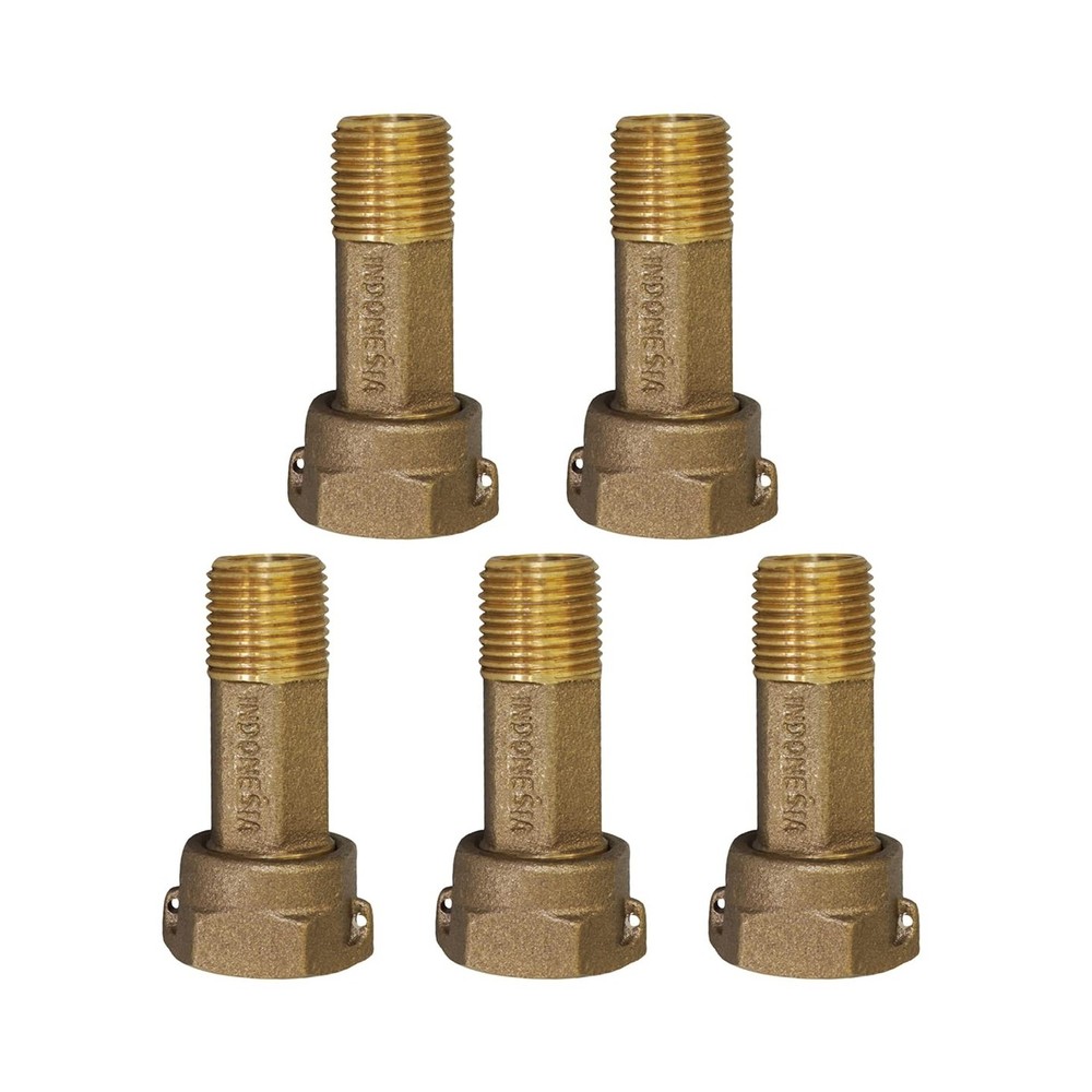 Midline Valve XND0034-OM-5 Brass Water Meter Coupling Adapter Pipe Fitting wi…