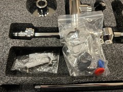 NEW! 21″ High Commercial Pre-Rinse Sink Faucet, Wall Mount, 8″ Adjustable Center