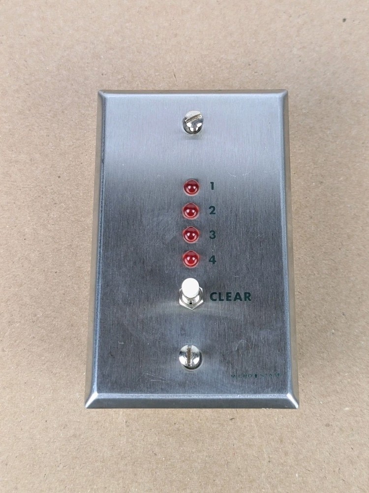 Vintage Micro State 4 LED Alarm Control Display Control Panel Model R4 Unit 1