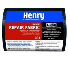 Henry 181 Asphalt Saturated Black Roofing Repair Woven Mesh Fabric 6 in x 150 ft