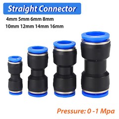 Nylon Pneumatic Straight Hose Tube Inline Push Fit Connector Air Line 4mm-16mm
