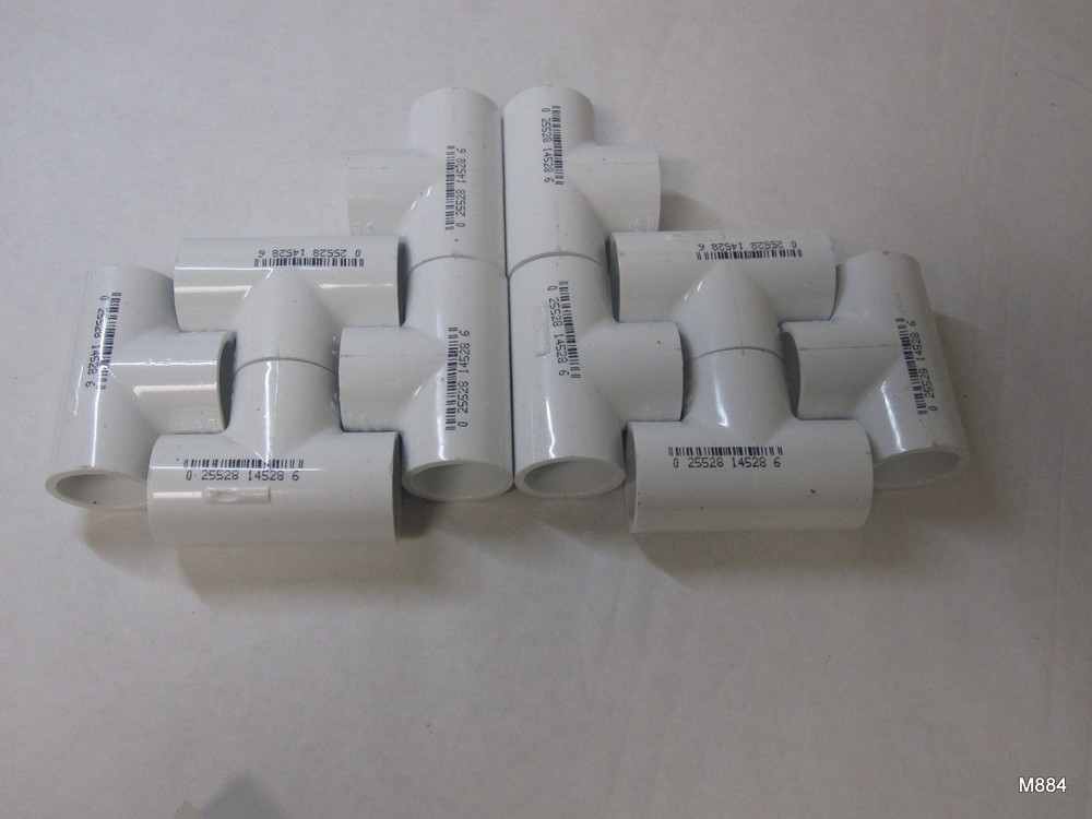 Pack of 10 | LASCO SCH 40 PVC Slip Tee 3/4″ | 401-007 22FL08