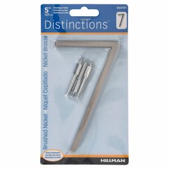 Hillman 844707 Number Distinctions 5″ Silver Steel Screw-On 7 Brushed Nickel