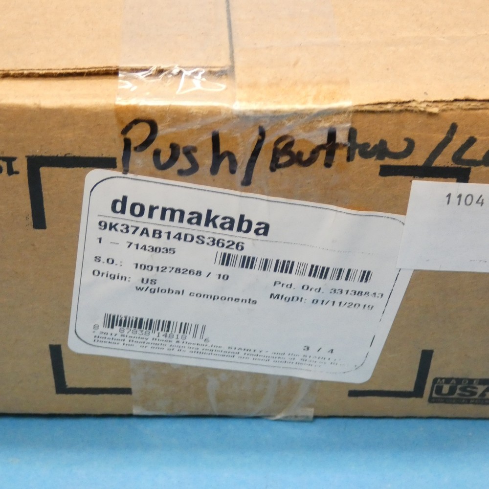 Dormakaba 9K37AB14DS3626 Grade 1 Entrance Cylindrical Lock Satin Chrome
