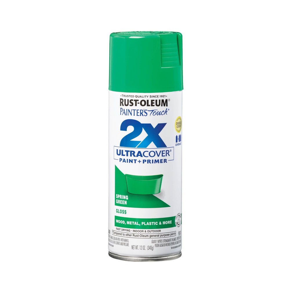 Rust-Oleum 314751 Painter’s Touch 2X 12 Ounce (Pack of 1), Gloss Spring Green